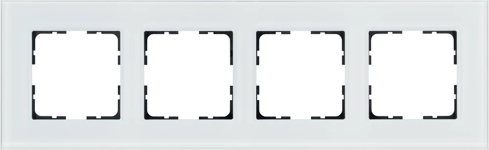 Рамка Jasmart на 4 поста в цвете «Стекло White Glass»