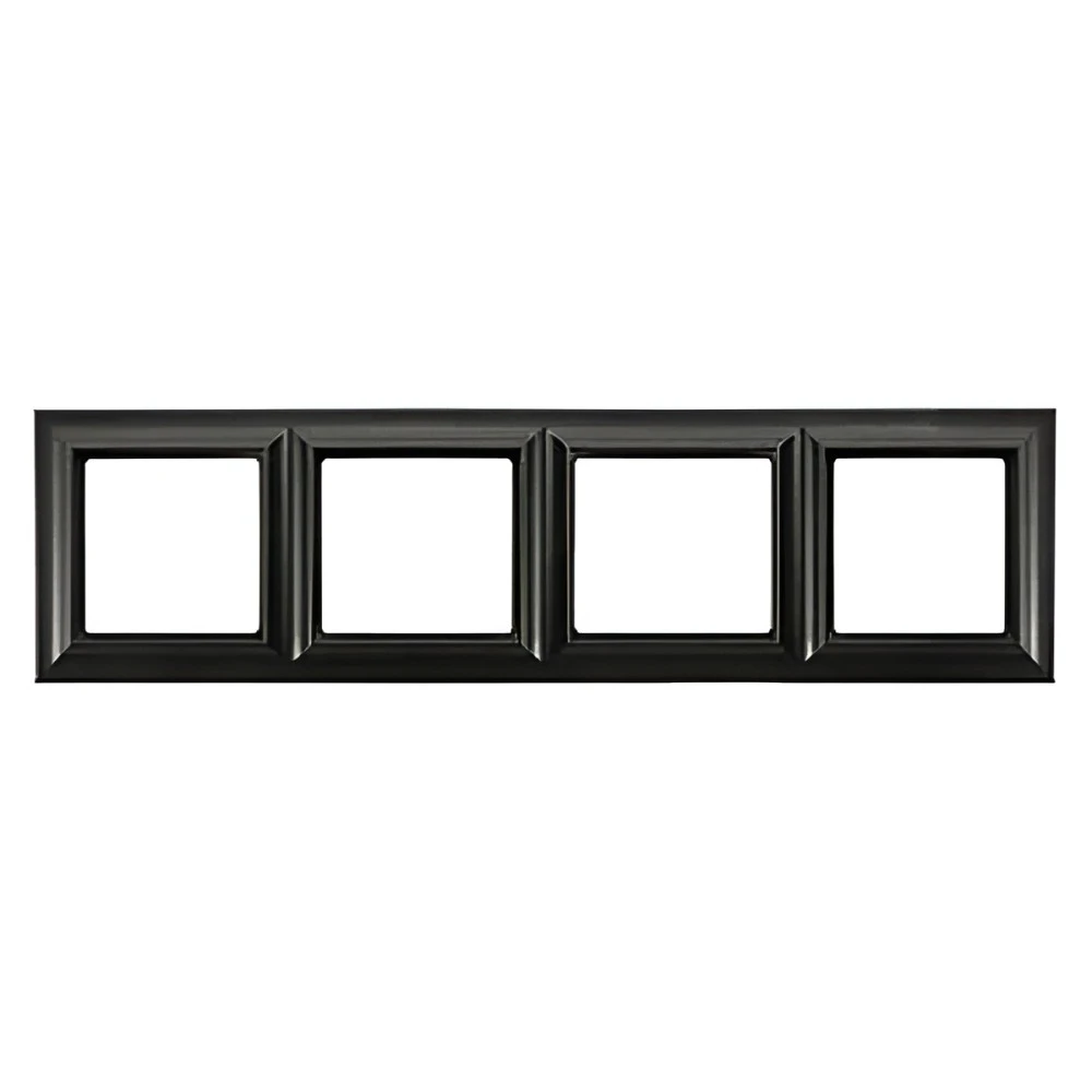 Рамка 4-поста; термопласт; черный матовый; Eco Deco