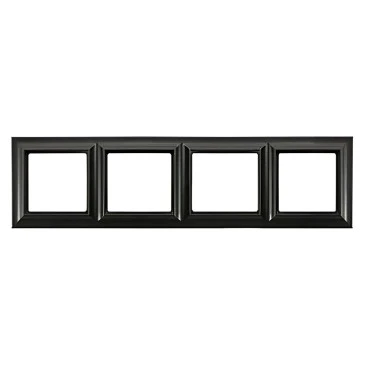 Рамка 4-поста; термопласт; черный матовый; Eco Deco