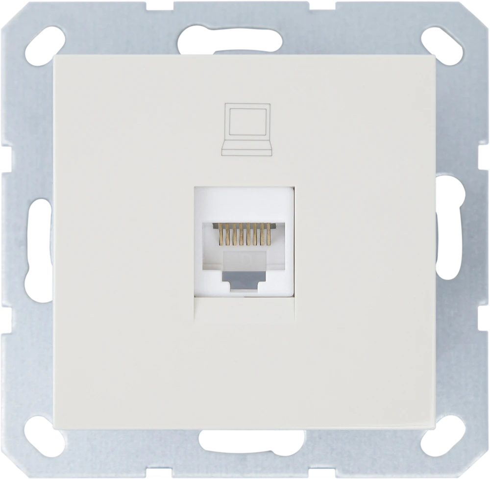 Интернет-розетка RJ-45 Jasmart в цвете «Слоновая кость»