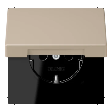 SCHUKO®-розетка, Лакированный термопласт, ombre naturelle claire