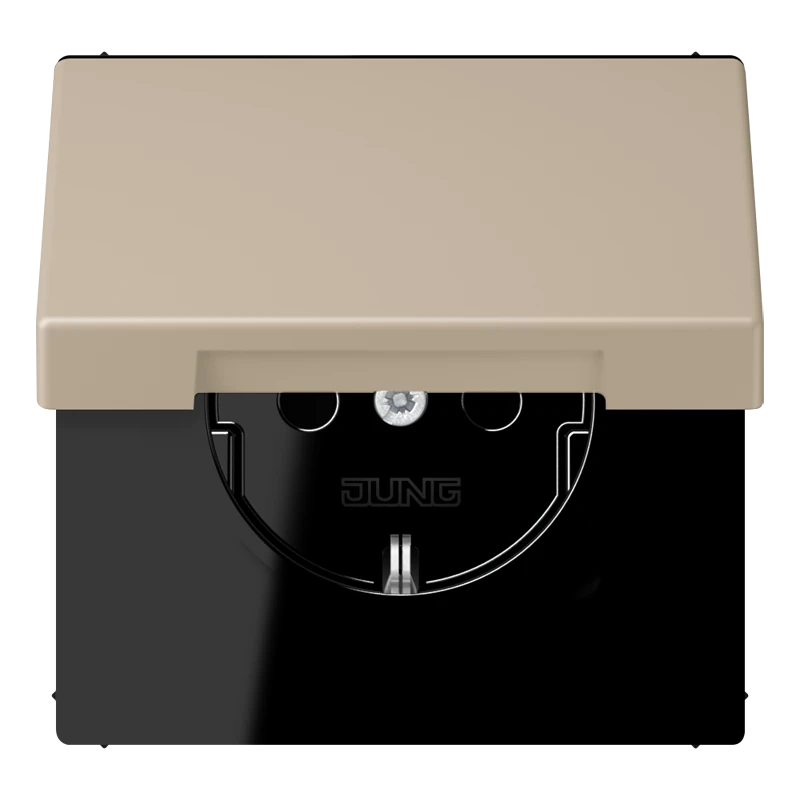 SCHUKO®-розетка, Лакированный термопласт, ombre naturelle claire