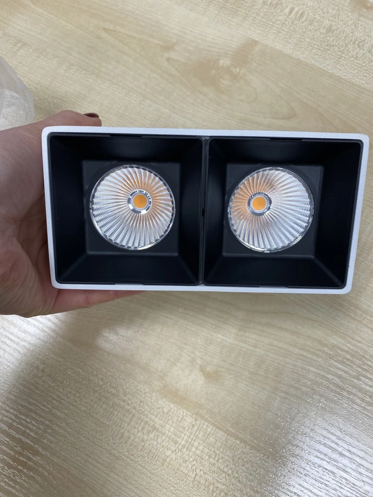 Накладной светильник E DINBURGH 220V, 10W*2, 155*80*95, 3000K, 36°, белый+черный