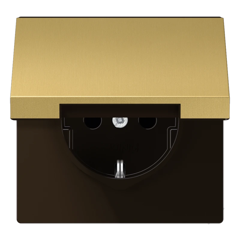SCHUKO®-розетка, Safety Plus, латунь Classic