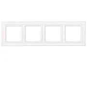 Рамка 4-поста; термопласт; белый матовый; Eco Deco