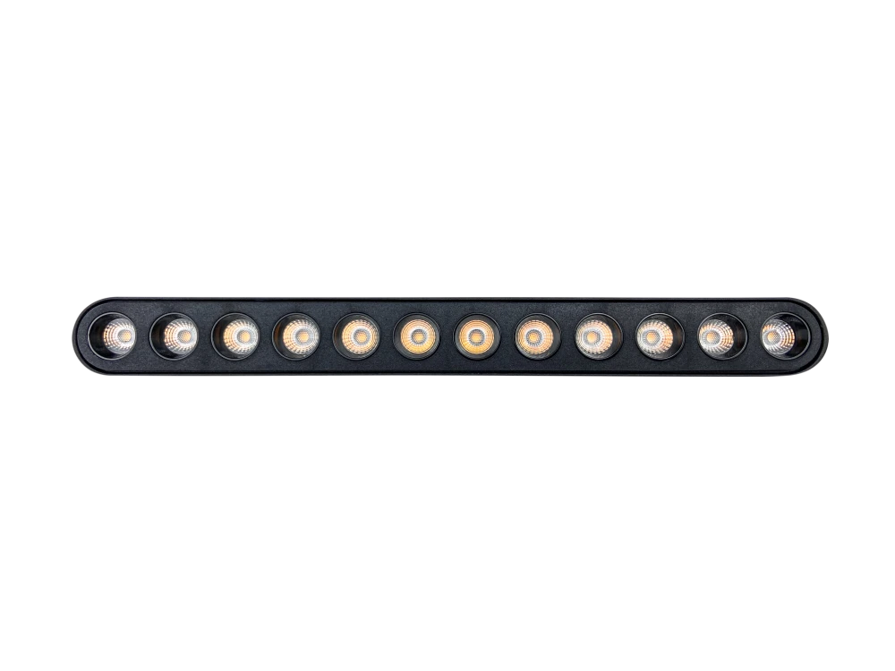 Трековый светильник SLIM 48V, 12W, 222.3*25*27.5, 3000K, 36°, черный