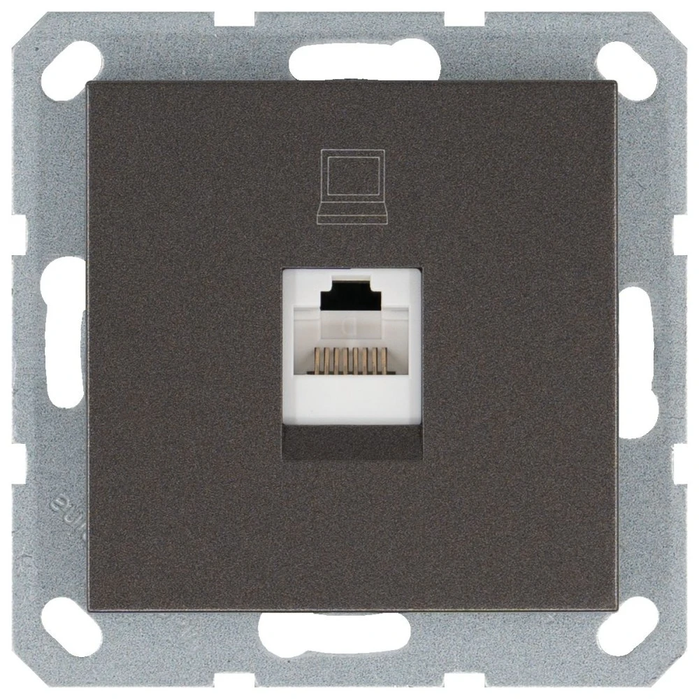 Интернет-розетка RJ-45 Jasmart в цвете «Мокко»