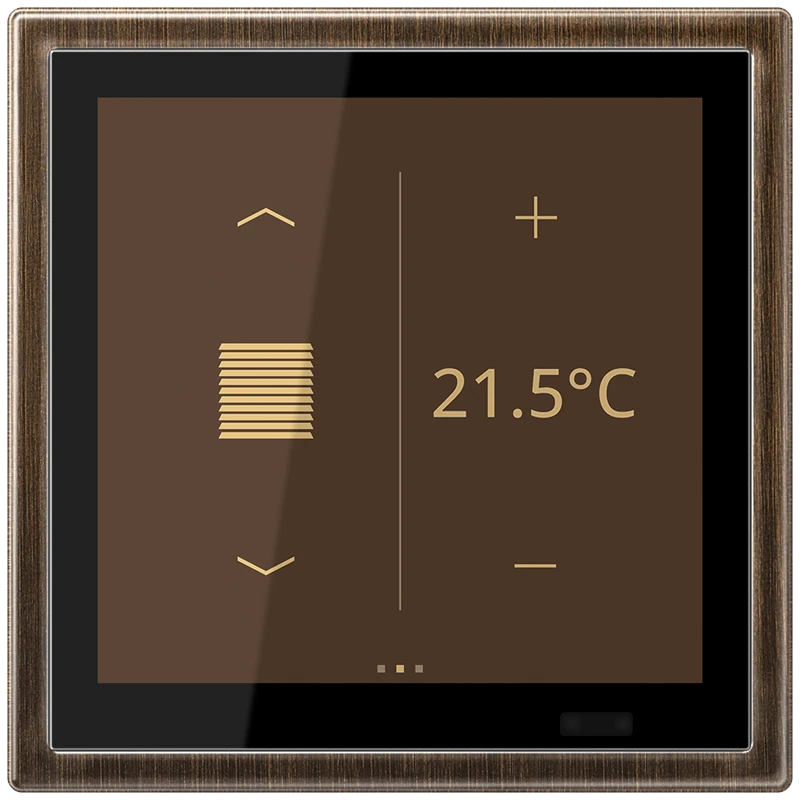 Комнатный контроллер KNX LS TOUCH с рамкой LS 990, Безопасный, латунь Antik