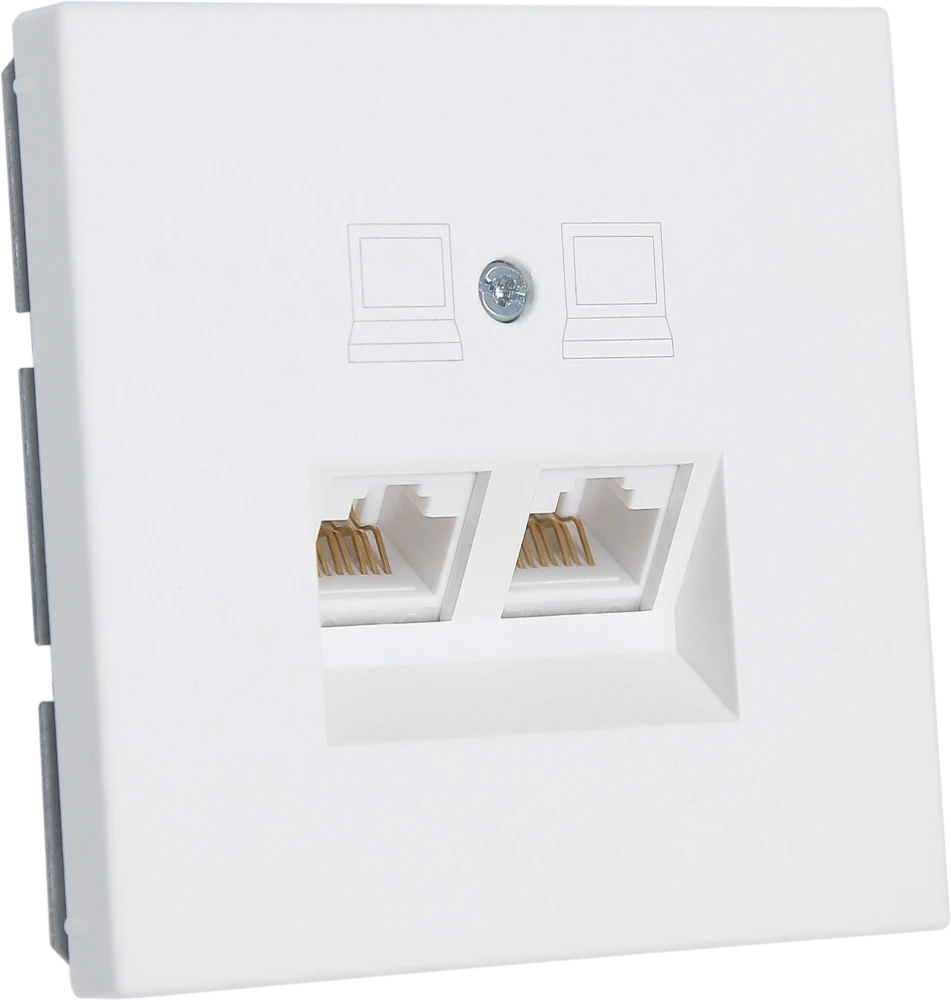 Интернет-розетка RJ-45 Jasmart в цвете «Белый матовый»