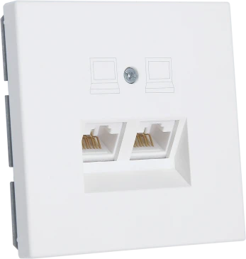 Интернет-розетка RJ-45 Jasmart в цвете «Белый матовый»
