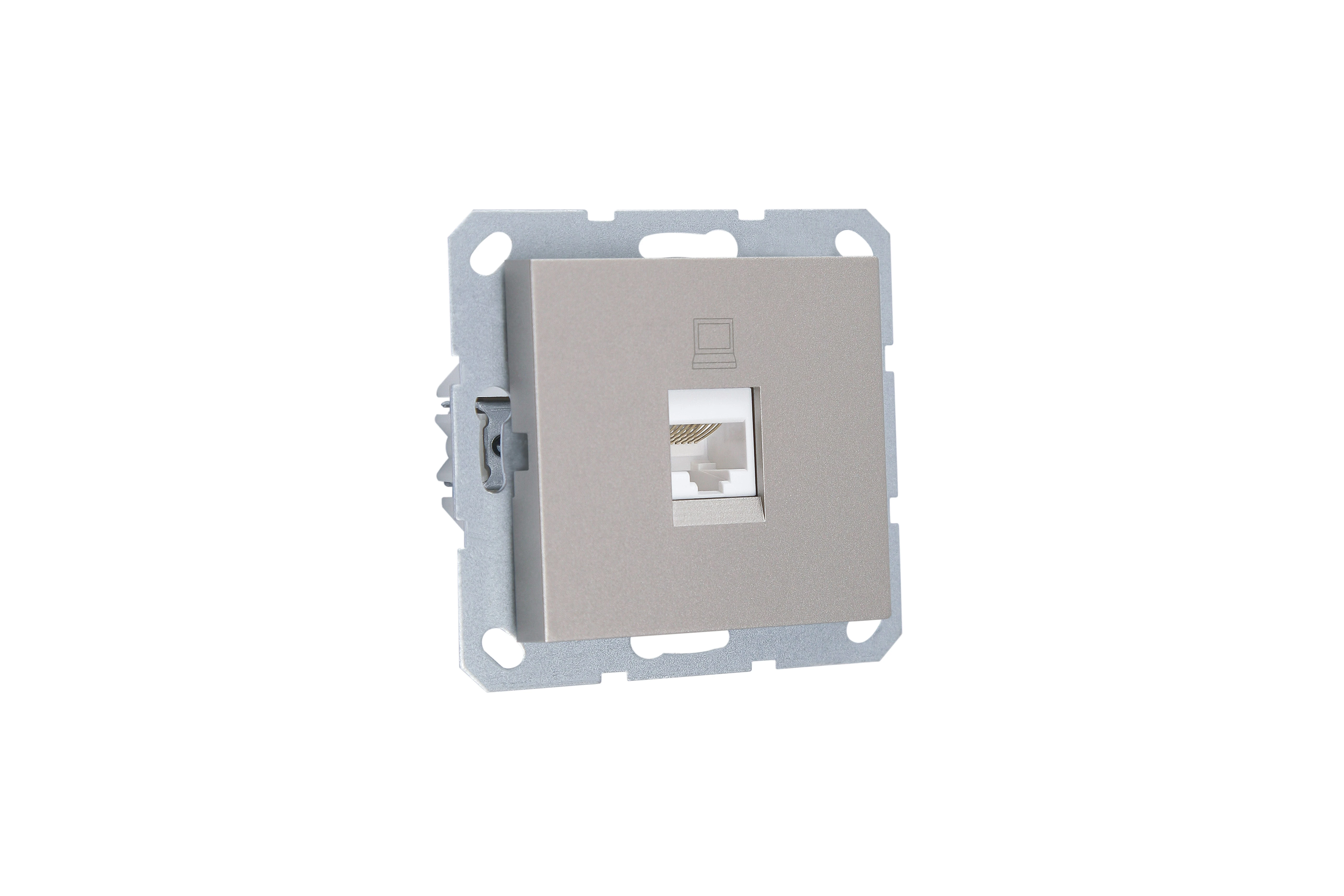 Интернет-розетка RJ-45 Jasmart в цвете «Шампань»