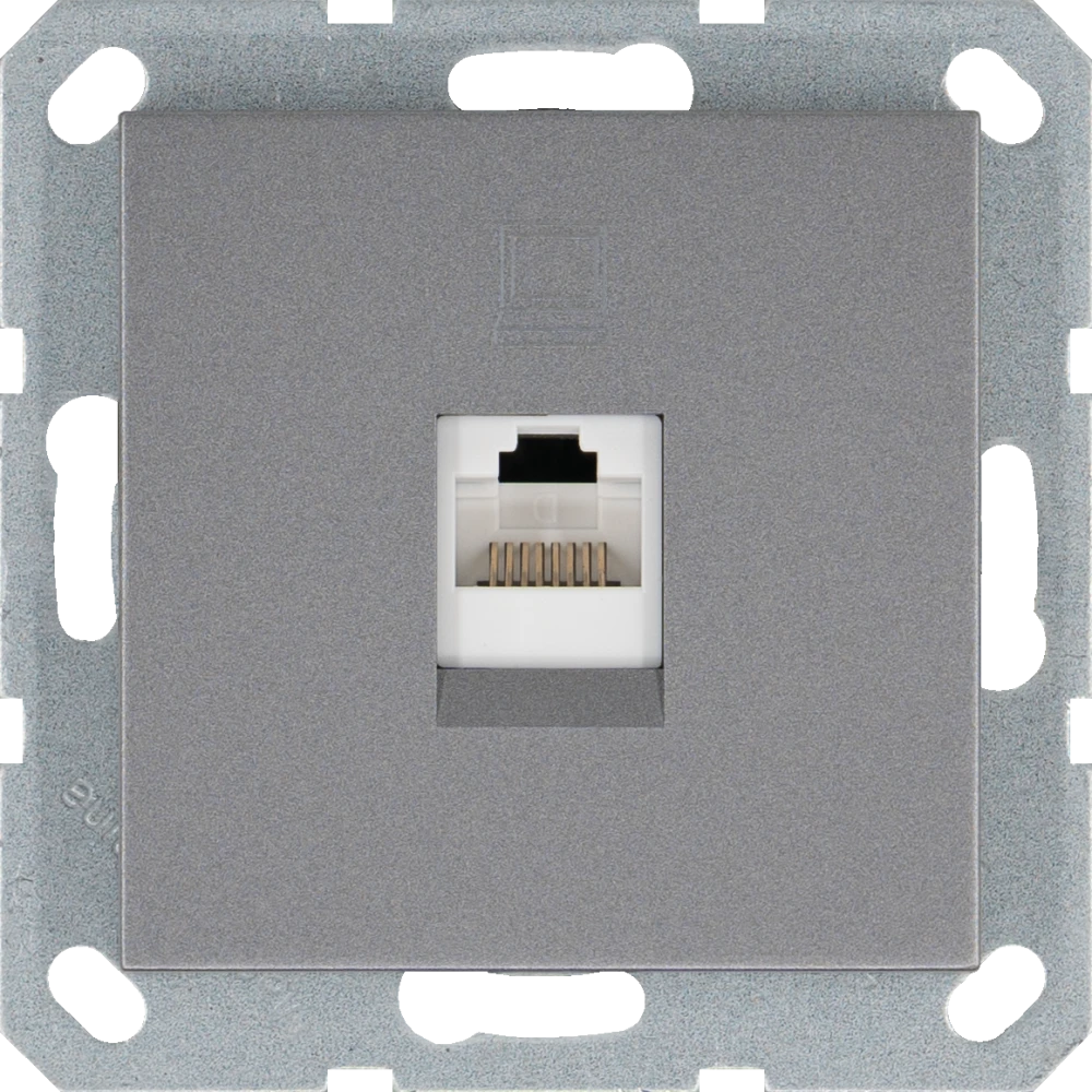 Интернет-розетка RJ-45 Jasmart в цвете «Алюминий»