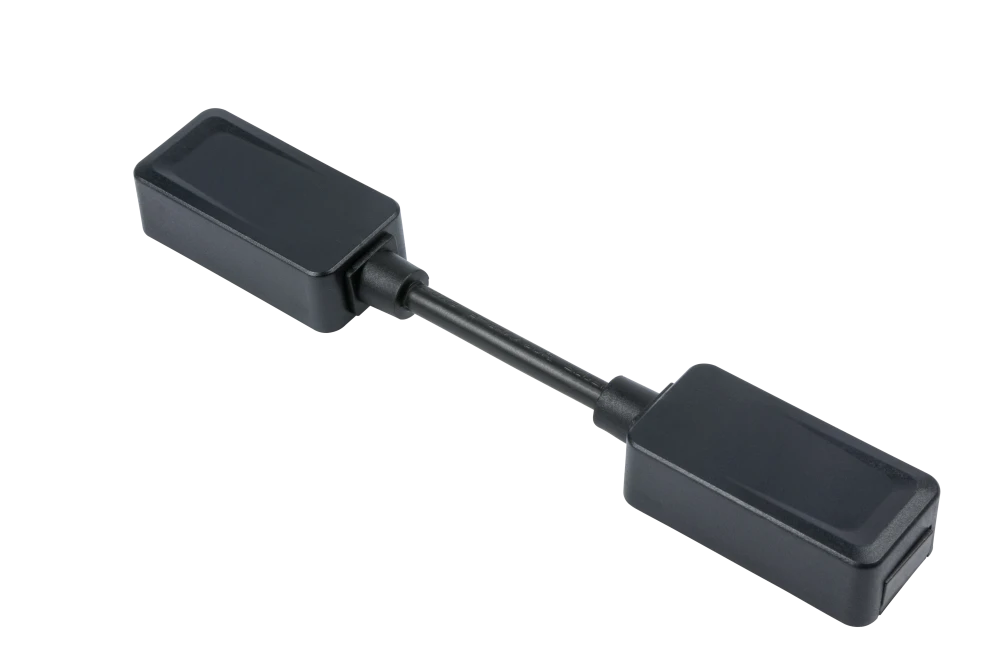 Угловой гибкий соединитель SLIM, 48V, черный