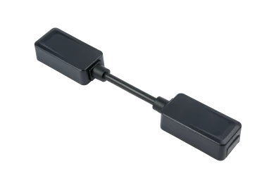 Угловой гибкий соединитель SLIM, 48V, черный