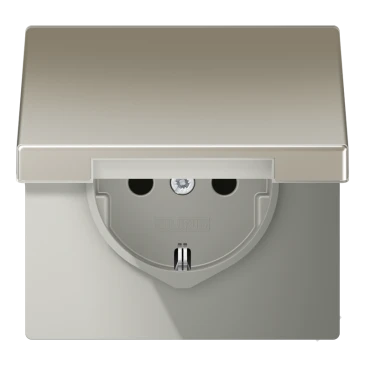 SCHUKO®-розетка, Safety Plus, нержавеющая сталь