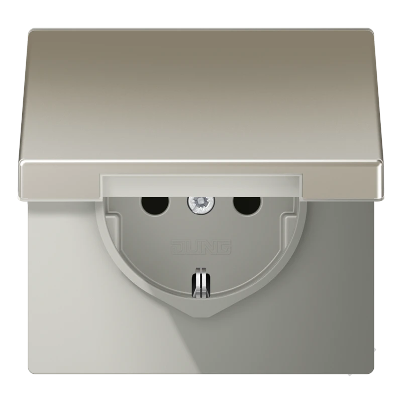 SCHUKO®-розетка, Safety Plus, нержавеющая сталь