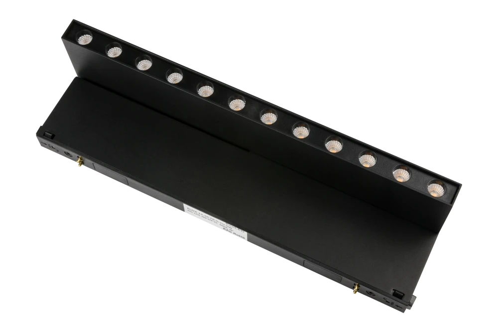 Трековый светильник ONYX 24V, 12W, 260*115*15, 3000K, 38°, черный