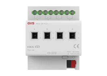 Актуатор на 4 канала, 16А с измерением тока, KNX Secure