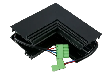 Встраиваемый L-образный угловой элемент NOVA 48V, 100*100mm, черный
