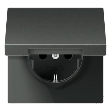 SCHUKO®-розетка, Лакированный алюминий, антрацит