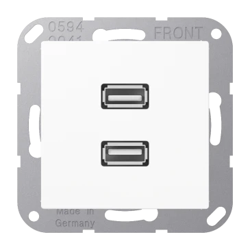 Лицевая панель с двойным USB- интерфейсом (мама-мама) 2.0, белый