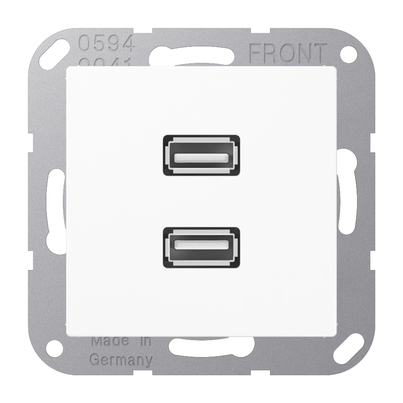 Лицевая панель с двойным USB- интерфейсом (мама-мама) 2.0, белый
