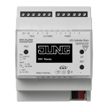 KNX LED-контроллер, 5 каналов, устройство для крепления на Din-рейку, 4 установочных модуля