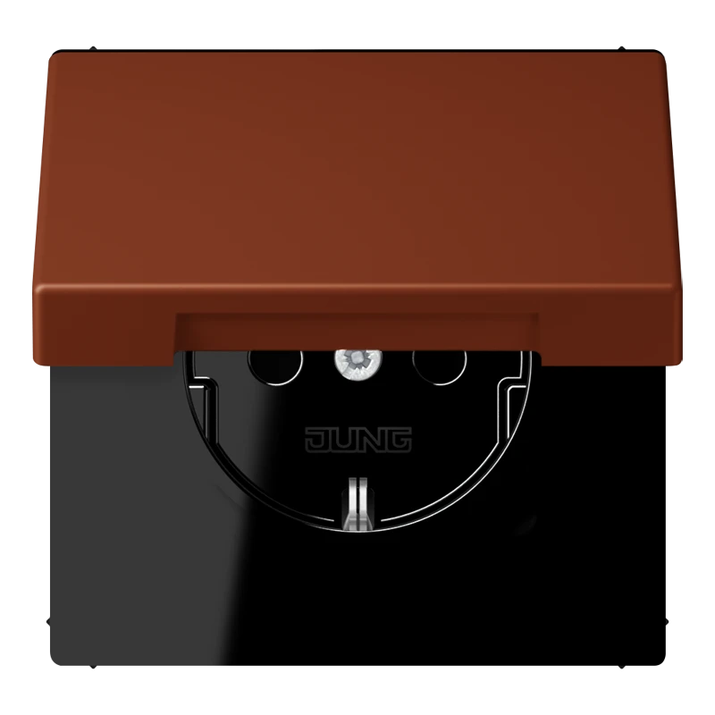 SCHUKO®-розетка, Лакированный термопласт, terre sienne brûlée 59