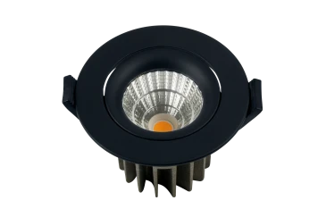 Встраиваемый светильник SPRING 220V, 7W, Ø85, 3000K, 38°, черный