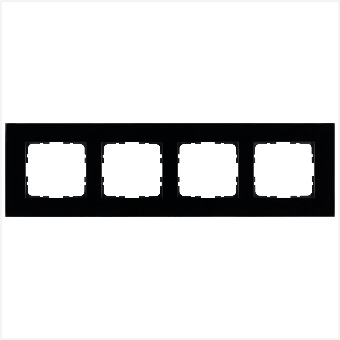Рамка Jasmart на 4 поста в цвете «Стекло Black Glass»